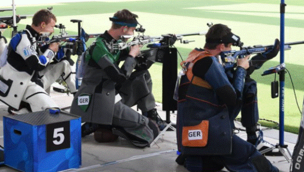 Bielefelder Marc Hülsmann bei der ISSF Junioren-WM in Lima/Peru
